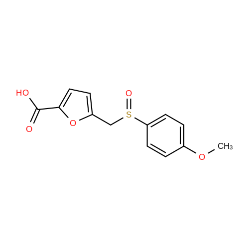 1015912-19-2  5-(((4-Methoxyphenyl)sulfinyl)methyl)furan-2-carboxylic acid