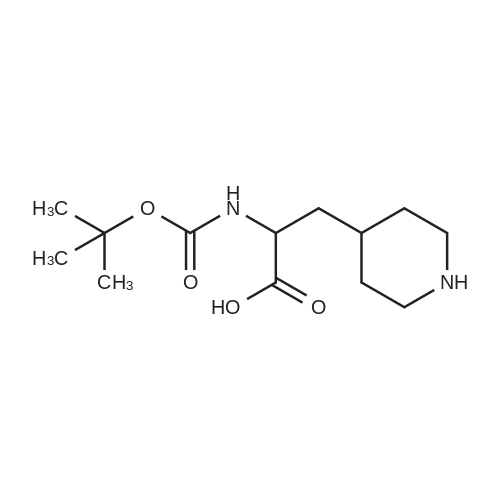 2-((tert-Butoxycarbonyl)amino)-3-(piperidin-4-yl)propanoic acid