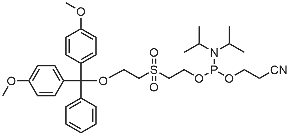 2-((2-(Bis(4-methoxyphenyl)(phenyl)methoxy)ethyl)sulfonyl)ethyl (2-cyanoethyl) diisopropylphosphoram
