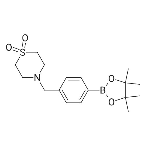 1092563-25-1|4-(4-(4,4,5,5-Tetramethyl-1,3,2-dioxaborolan-2-yl)benzyl)thiomorpholine 1,1-dioxide
