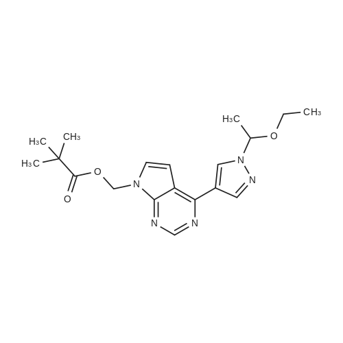 (4-(1-(1-Ethoxyethyl)-1H-pyrazol-4-yl)-7H-pyrrolo[2,3-d]pyrimidin-7-yl)methyl pivalate