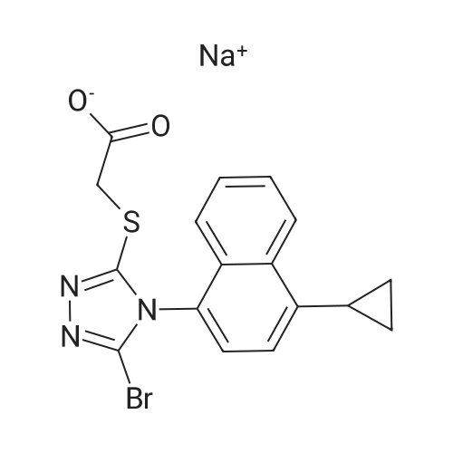 Sodium 2-((5-bromo-4-(4-cyclopropylnaphthalen-1-yl)-4H-1,2,4-triazol-3-yl)thio)acetate