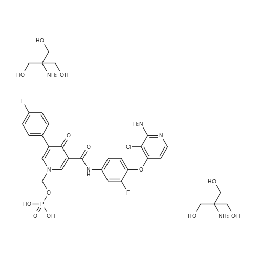 2-Amino-2-(hydroxymethyl)propane-1,3-diol hemi((3-((4-((2-amino-3-chloropyridin-4-yl)oxy)-3-fluoroph