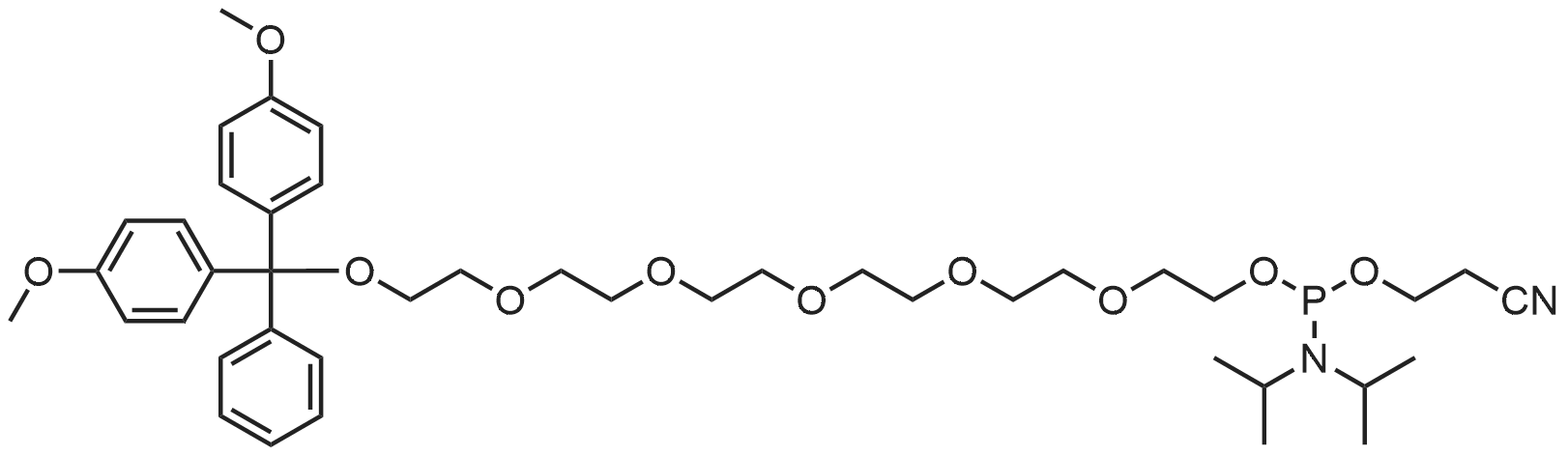 1,1-Bis(4-methoxyphenyl)-1-phenyl-2,5,8,11,14,17-hexaoxanonadecan-19-yl (2-cyanoethyl) diisopropylph