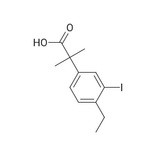 1256584-73-2|2-(4-Ethyl-3-iodophenyl)-2-methylpropanoic acid