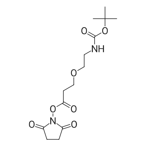 1260092-55-4 2,5-Dioxopyrrolidin-1-yl 3-(2-((tert-butoxycarbonyl)amino)ethoxy)propanoate