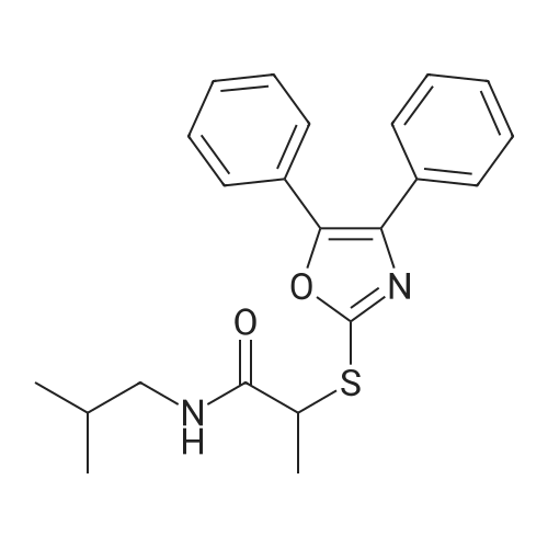 2-((4,5-Diphenyloxazol-2-yl)thio)-N-isobutylpropanamide