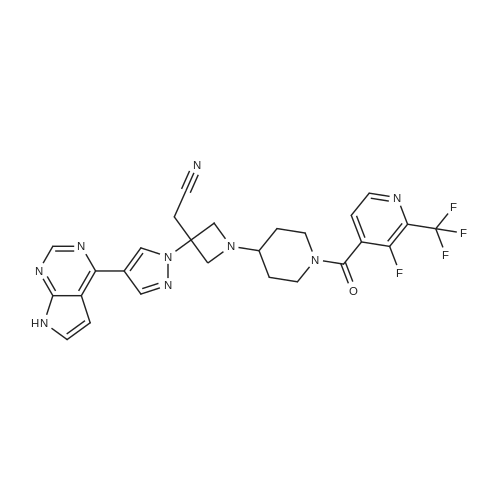 2-(3-(4-(7H-Pyrrolo[2,3-d]pyrimidin-4-yl)-1H-pyrazol-1-yl)-1-(1-(3-fluoro-2-(trifluoromethyl)isonico