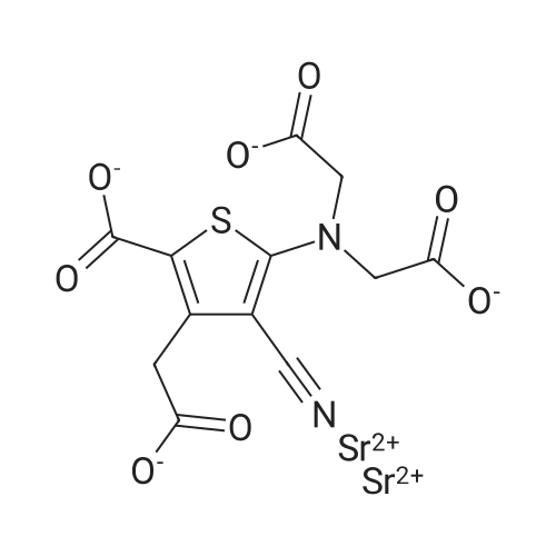 2,2'-((5-Carboxy-4-(carboxymethyl)-3-cyanothiophen-2-yl)azanediyl)diacetic acid, distrontium salt