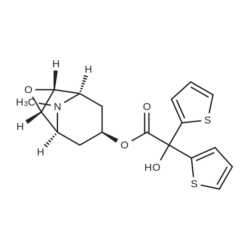 rel-(1R,2R,4S,5S,7s)-9-Methyl-3-oxa-9-azatricyclo[3.3.1.02,4]nonan-7-yl 2-hydroxy-2,2-di(thiophen-2-