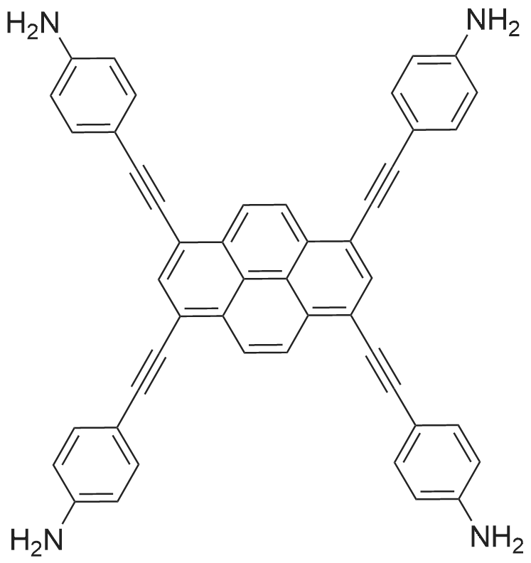 1404196-75-3 4,4',4'',4'''-(Pyrene-1,3,6,8-tetrayltetrakis(ethyne-2,1-diyl))tetraaniline