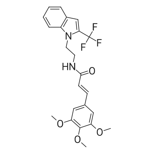 (E)-N-(2-(2-(Trifluoromethyl)-1H-indol-1-yl)ethyl)-3-(3,4,5-trimethoxyphenyl)acrylamide