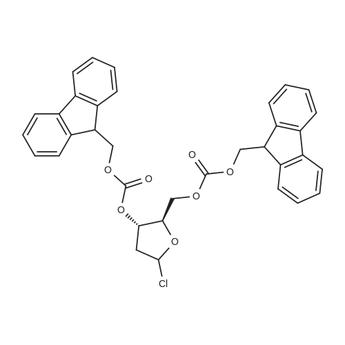 1416776-62-9|((2R,3S)-3-((((9H-Fluoren-9-yl)methoxy)carbonyl)oxy)-5-chlorotetrahydrofuran-2-yl)methy