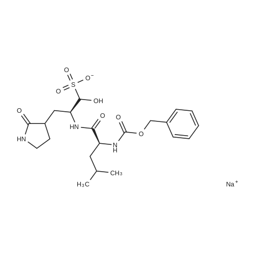 Sodium (2S)-2-((S)-2-(((benzyloxy)carbonyl)amino)-4-methylpentanamido)-1-hydroxy-3-(2-oxopyrrolidin-
