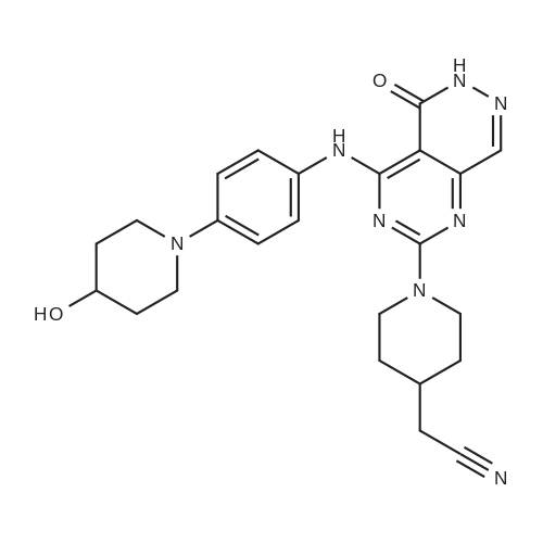2-(1-(4-((4-(4-Hydroxypiperidin-1-yl)phenyl)amino)-5-oxo-5,6-dihydropyrimido[4,5-d]pyridazin-2-yl)pi