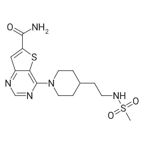 4-(4-(2-(Methylsulfonamido)ethyl)piperidin-1-yl)thieno[3,2-d]pyrimidine-6-carboxamide