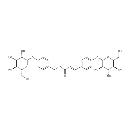 4-(((2S,3R,4S,5S,6R)-3,4,5-Trihydroxy-6-(hydroxymethyl)tetrahydro-2H-pyran-2-yl)oxy)benzyl (E)-3-(4-