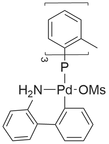 [2'-(Amino-κN)[1,1'-biphenyl]-2-yl-κC](methanesulfonato-κO)[tris(2-methylphenyl)phosphine]palladium