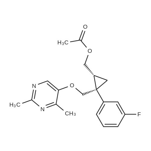1450904-94-5|((1R,2S)-2-(((2,4-Dimethylpyrimidin-5-yl)oxy)methyl)-2-(3-fluorophenyl)cyclopropyl)meth