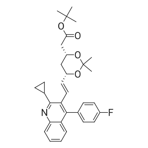 t-Butyl (3R,5S)-7-[2-cyclopropyl-4-(4-fluorophenyl)quinolin-3-yl]-3,5-isopropylidenedioxy-6-heptenoa