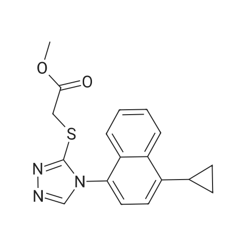 Methyl 2-((4-(4-cyclopropylnaphthalen-1-yl)-4H-1,2,4-triazol-3-yl)thio)acetate