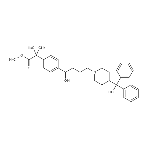 Methyl 2-(4-(1-hydroxy-4-(4-(hydroxydiphenylmethyl)piperidin-1-yl)butyl)phenyl)-2-methylpropanoate