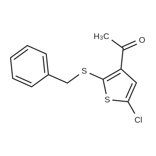 160982-09-2|1-(2-(Benzylthio)-5-chlorothiophen-3-yl)ethanone