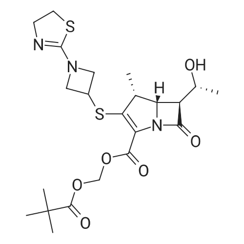 (4R,5S,6S)-(Pivaloyloxy)methyl 3-((1-(4,5-dihydrothiazol-2-yl)azetidin-3-yl)thio)-6-((R)-1-hydroxyet