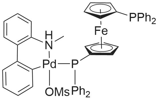 (SP-4-3)-[1-(Diphenylphosphino-κP)-1′-(diphenylphosphino)ferrocene](methanesulfonato-κO)[2′-(methyla