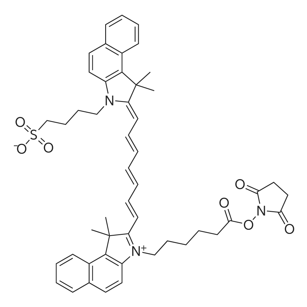 4-(2-(7-(3-(6-((2,5-dioxopyrrolidin-1-yl)oxy)-6-oxohexyl)-1,1-dimethyl-1H-benzo[e]indol-3-ium-2-yl)h
