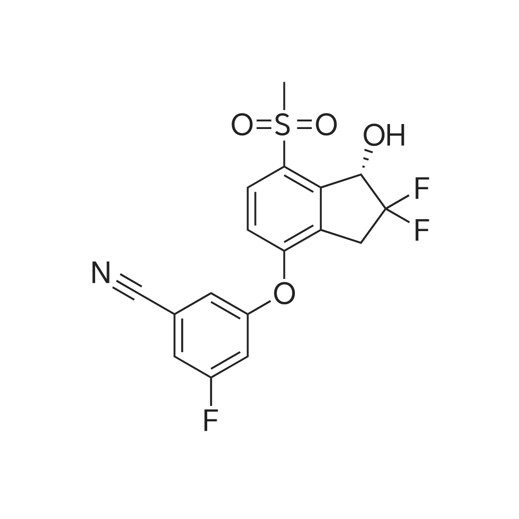 (S)-3-((2,2-Difluoro-1-hydroxy-7-(methylsulfonyl)-2,3-dihydro-1H-inden-4-yl)oxy)-5-fluorobenzonitril