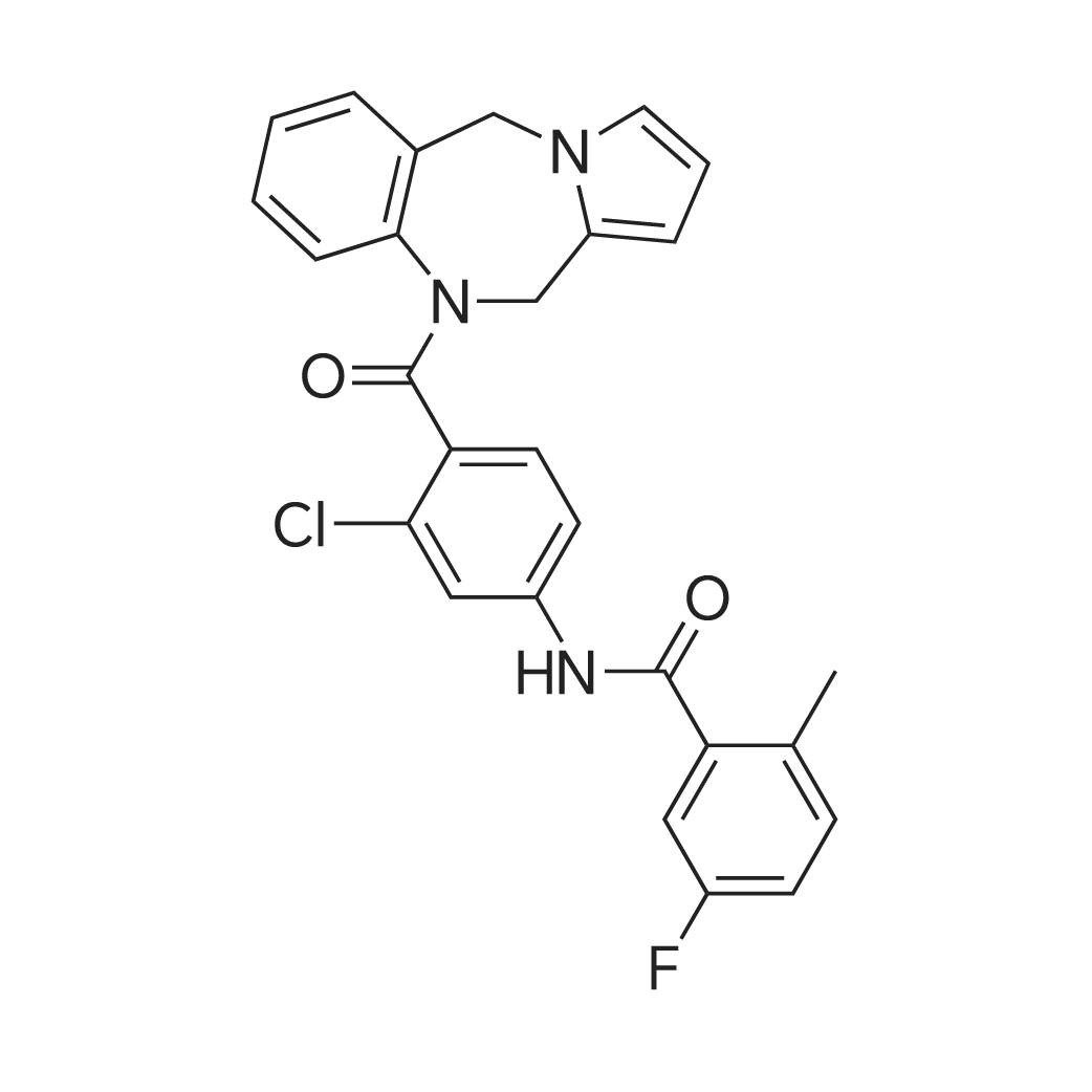 N-(3-Chloro-4-(10,11-dihydro-5H-benzo[e]pyrrolo[1,2-a][1,4]diazepine-10-carbonyl)phenyl)-5-fluoro-2-