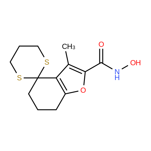 1706440-34-7  N-Hydroxy-3-methyl-6,7-dihydro-5H-spiro[benzofuran-4,2'-[1,3]dithiane]-2-carboxamide