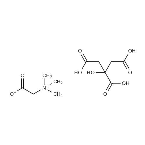 2-(Trimethylammonio)acetate 2-hydroxypropane-1,2,3-tricarboxylic acid salt