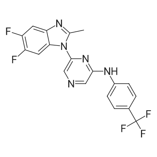6-(5,6-Difluoro-2-methyl-1H-benzo[d]imidazol-1-yl)-N-(4-(trifluoromethyl)phenyl)pyrazin-2-amine