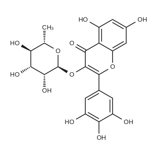 5,7-Dihydroxy-3-(((2S,3R,4R,5R,6S)-3,4,5-trihydroxy-6-methyltetrahydro-2H-pyran-2-yl)oxy)-2-(3,4,5-t