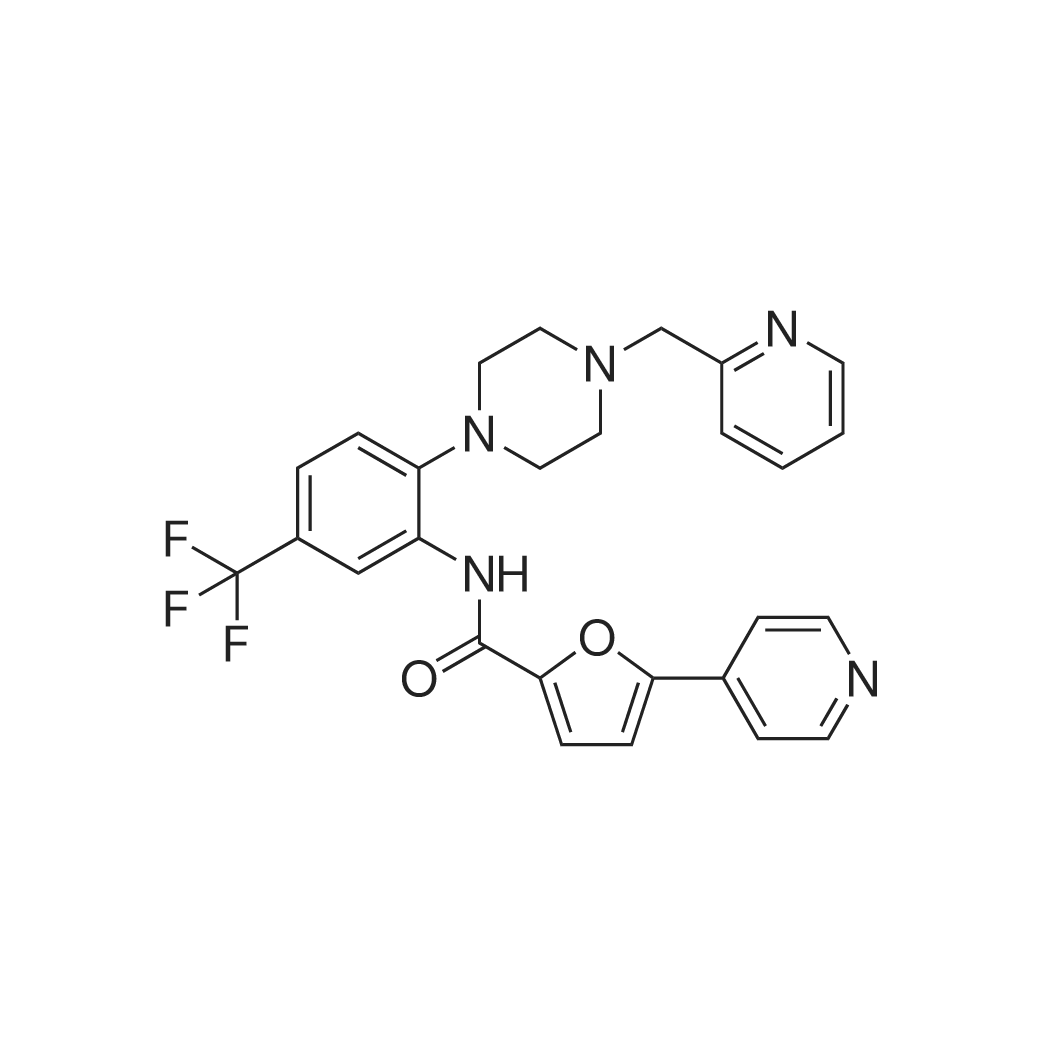 N-(2-(4-(Pyridin-2-ylmethyl)piperazin-1-yl)-5-(trifluoromethyl)phenyl)-5-(pyridin-4-yl)furan-2-carbo