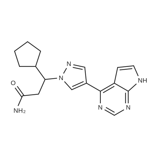 3-(4-(7H-Pyrrolo[2,3-d]pyrimidin-4-yl)-1H-pyrazol-1-yl)-3-cyclopentylpropanamide