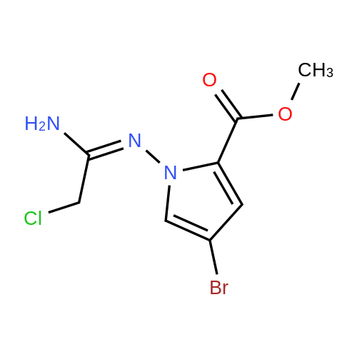 1956426-79-1  (E)-Methyl 1-((1-amino-2-chloroethylidene)amino)-4-bromo-1H-pyrrole-2-carboxylate