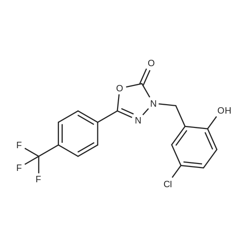 3-(5-Chloro-2-hydroxybenzyl)-5-(4-(trifluoromethyl)phenyl)-1,3,4-oxadiazol-2(3H)-one