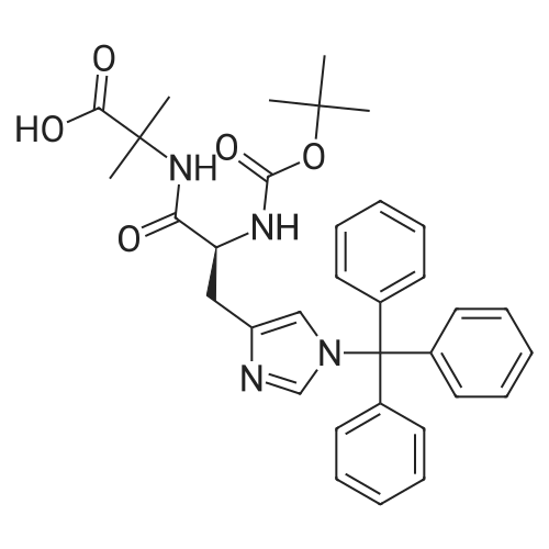 (S)-2-(2-((tert-Butoxycarbonyl)amino)-3-(1-trityl-1H-imidazol-4-yl)propanamido)-2-methylpropanoic ac