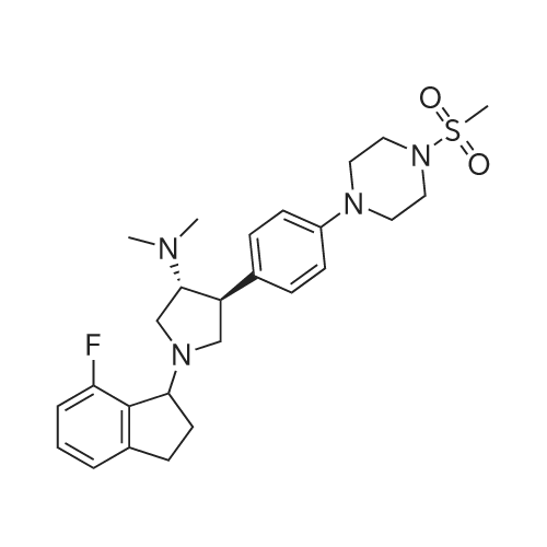 (3R,4S)-1-(7-Fluoro-2,3-dihydro-1H-inden-1-yl)-N,N-dimethyl-4-(4-(4-(methylsulfonyl)piperazin-1-yl)p