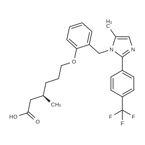 (R)-3-Methyl-6-(2-((5-methyl-2-(4-(trifluoromethyl)phenyl)-1H-imidazol-1-yl)methyl)phenoxy)hexanoic 