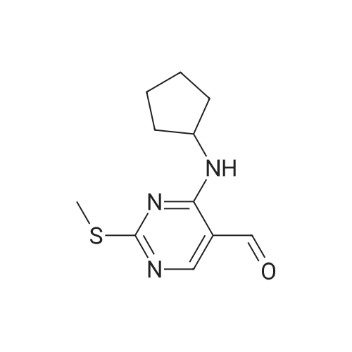 211245-64-6|4-(Cyclopentylamino)-2-(methylthio)pyrimidine-5-carbaldehyde