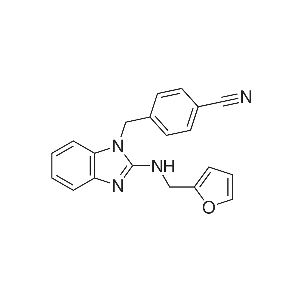 4-((2-((Furan-2-ylmethyl)amino)-1H-benzo[d]imidazol-1-yl)methyl)benzonitrile