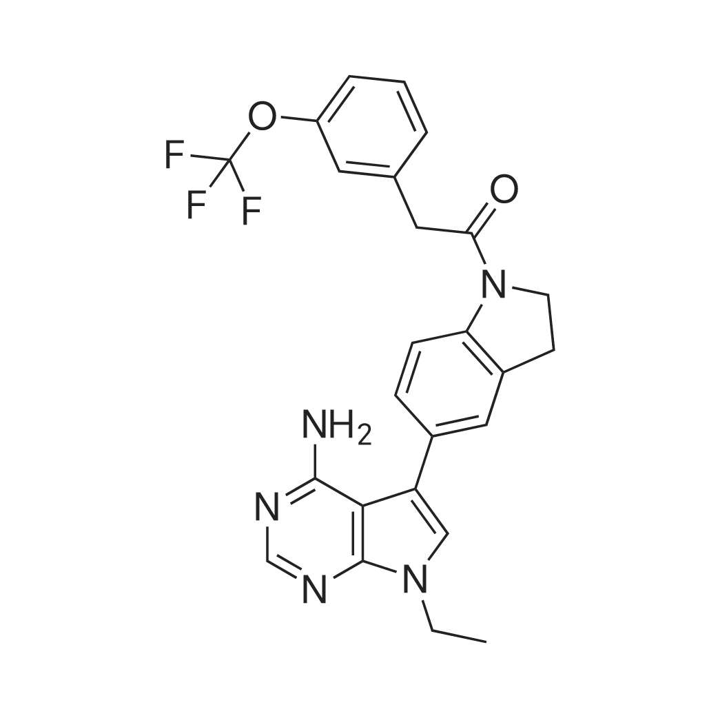 1-(5-(4-Amino-7-ethyl-7H-pyrrolo[2,3-d]pyrimidin-5-yl)indolin-1-yl)-2-(3-(trifluoromethoxy)phenyl)et