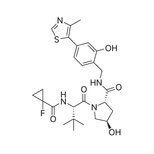 (2S,4R)-1-((S)-2-(1-Fluorocyclopropanecarboxamido)-3,3-dimethylbutanoyl)-4-hydroxy-N-(2-hydroxy-4-(4