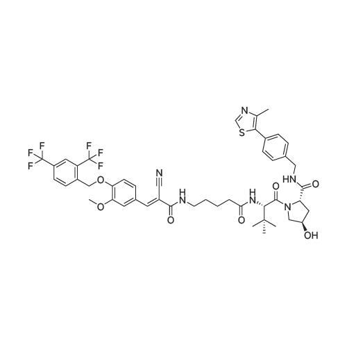 (2S,4R)-1-((S)-2-(5-((E)-3-(4-((2,4-Bis(trifluoromethyl)benzyl)oxy)-3-methoxyphenyl)-2-cyanoacrylami