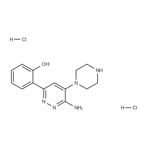 2-(6-Amino-5-(piperazin-1-yl)pyridazin-3-yl)phenol dihydrochloride