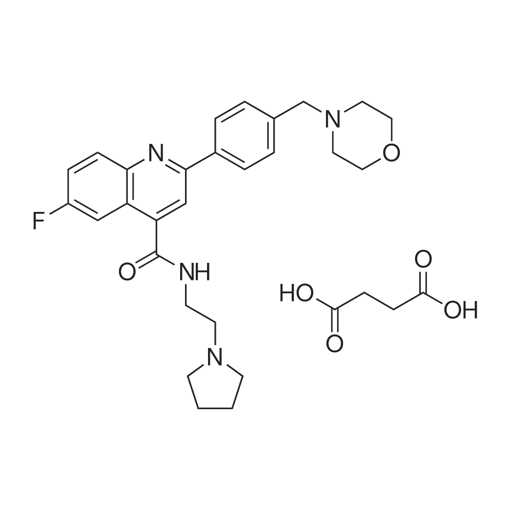 6-Fluoro-2-(4-(morpholinomethyl)phenyl)-N-(2-(pyrrolidin-1-yl)ethyl)quinoline-4-carboxamide succinat